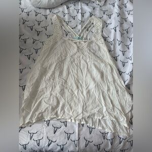 Maurices Cream Lace Detail Tank Top